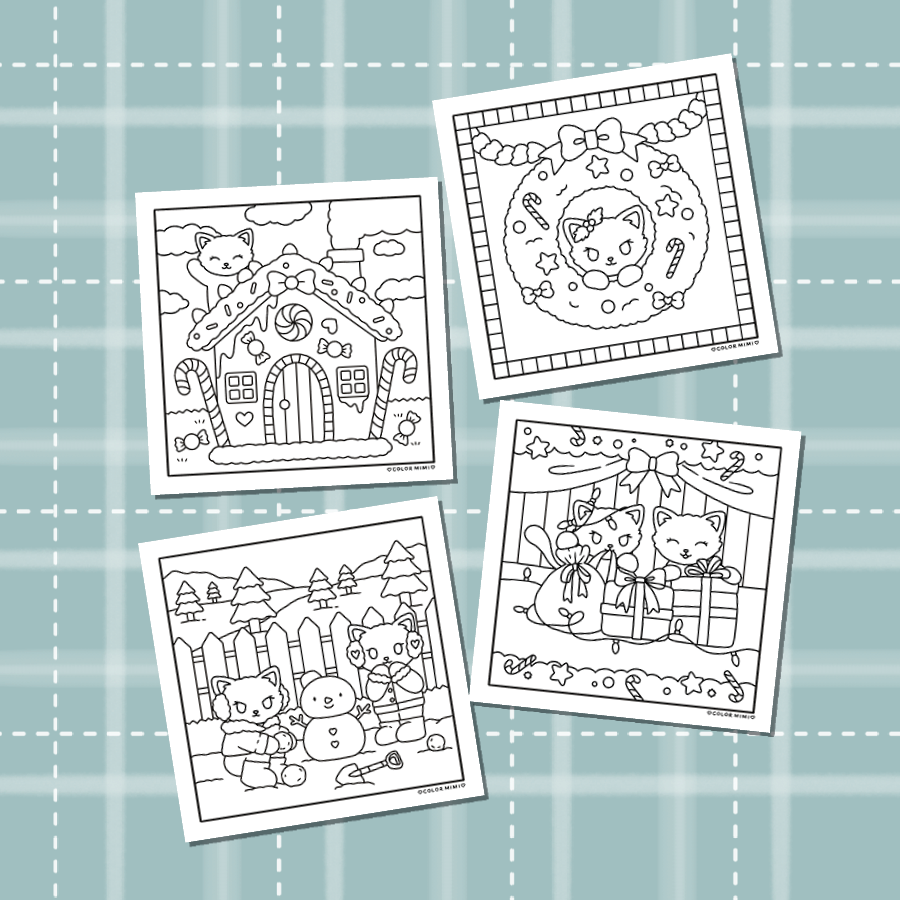 'Winter Whiskers' Printables