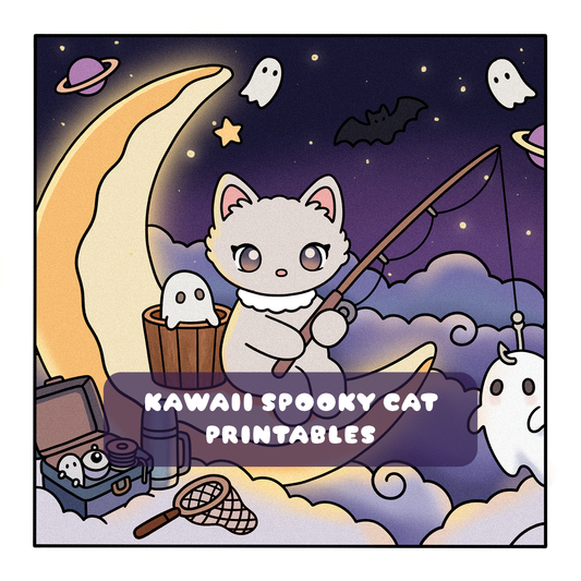 Kawaii Spooky Cat Printables