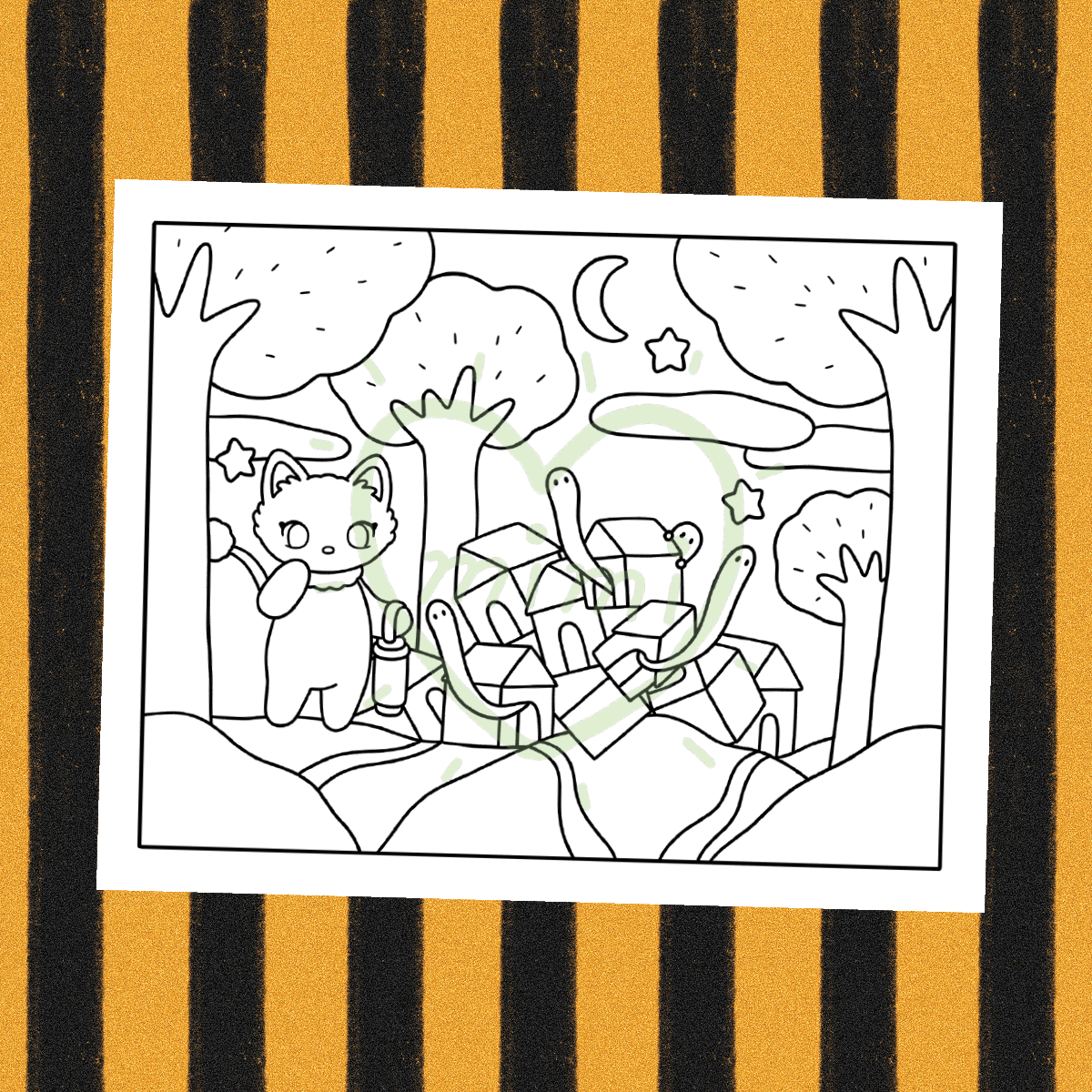 Kawaii Spooky Cat Printables