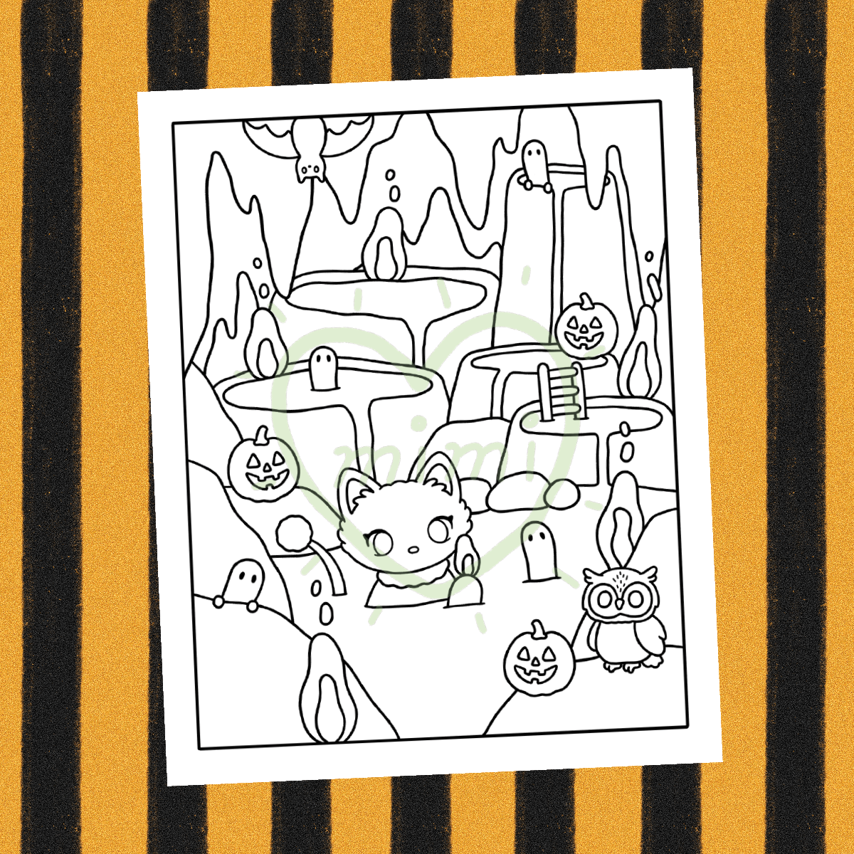 Kawaii Spooky Cat Printables